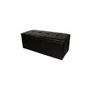 Ore International 18.5 In. Brown Shoe Storage Tufted Bench HB4603